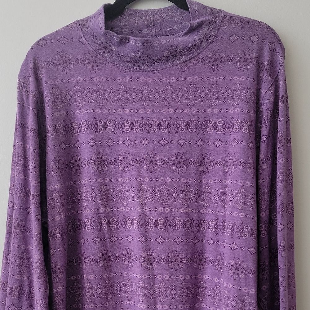 Croft & Barrow Purple Women's Stretch Top - Picture 10 of 16
